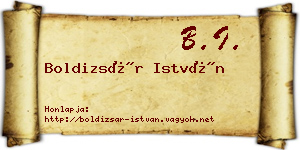 Boldizsár István névjegykártya